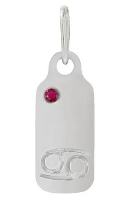 Mini Mini Jewels Zodiac Dog Tag Necklace in Ruby /Cancer