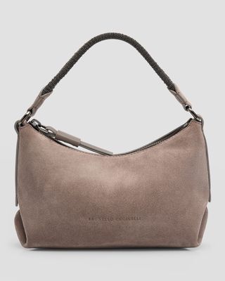 Mini Monili Suede Shoulder Bag