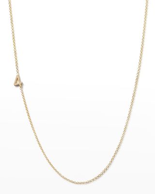 Mini Number Necklace, Yellow Gold