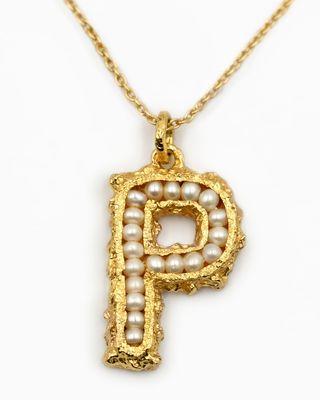 Mini Pearls Alphabet Necklace