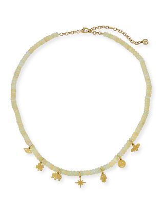 Mini Pure Charm Necklace with Ethiopian Opal
