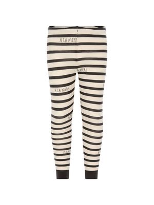 Mini Rodini À La Mer striped leggings - Neutrals