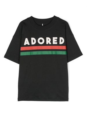 Mini Rodini Adored cotton T-shirt - Black