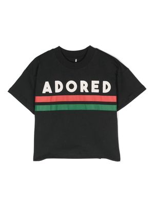 Mini Rodini Adored organic cotton T-shirt - Black