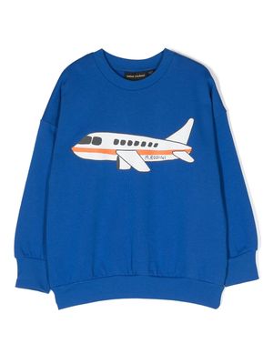 Mini Rodini Airplane cotton sweatshirt - Blue