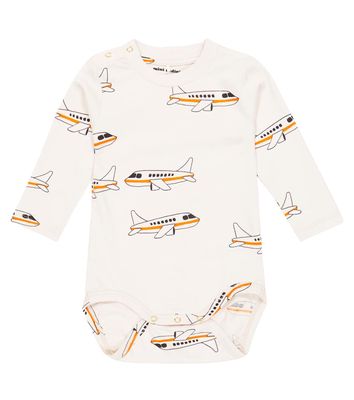 Mini Rodini Baby Airplane cotton jersey bodysuit