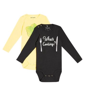 Mini Rodini Baby Gastronomic set of 2 jersey bodysuits