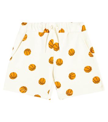 Mini Rodini Basketball cotton jersey shorts