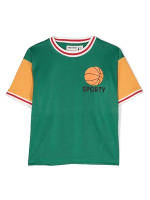 Mini Rodini Basketball mesh T-shirt - Green