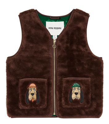 Mini Rodini Bloodhound faux fur vest