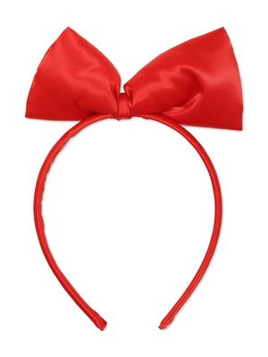 Mini Rodini bow-detail satin hair band - Red