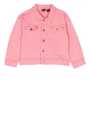 Mini Rodini button-up denim jacket - Pink