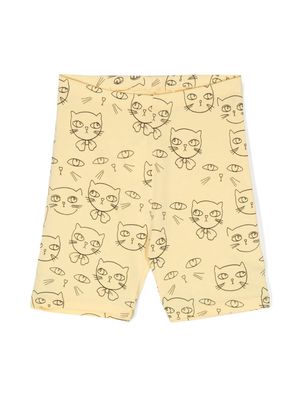 Mini Rodini Cathletes printed shorts - Yellow