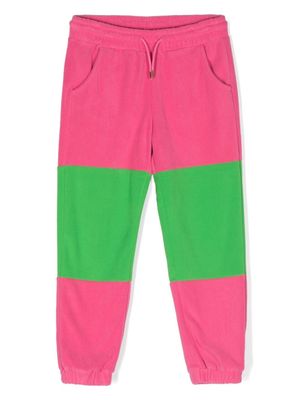 Mini Rodini colour-block fleece track pants - Pink