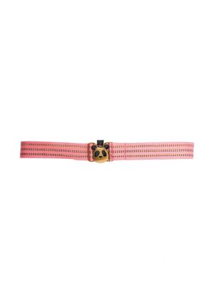 MINI RODINI elasticated panda-buckle belt - Pink