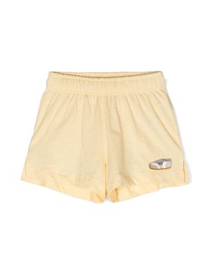 Mini Rodini embroidered-logo cotton shorts - Yellow