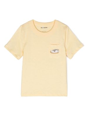Mini Rodini embroidered organic-cotton T-shirt - Yellow