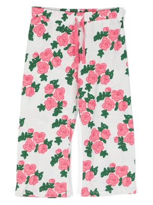 Mini Rodini floral-print cotton trousers - Pink