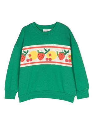 Mini Rodini fruit-motif cotton sweatshirt - Green