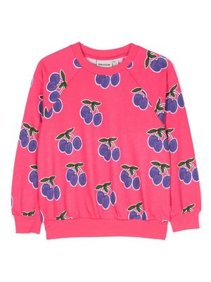 Mini Rodini fruit-print organic-cotton sweatshirt - Pink