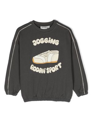 Mini Rodini graphic-print organic cotton sweatshirt - Grey