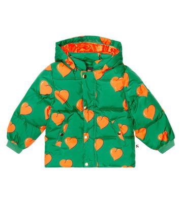 Mini Rodini Hearts printed puffer jacket