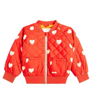 Mini Rodini Hearts quilted bomber jacket