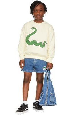 Mini Rodini Kids Off-White Snake Sweatshirt