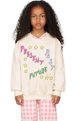 Mini Rodini Kids White 'Past Present Future' Sweatshirt