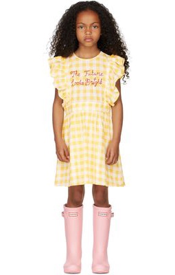 Mini Rodini Kids Yellow Gingham Check Dress