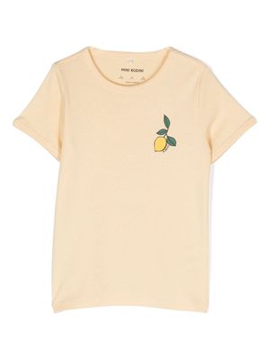 Mini Rodini lemon-print organic cotton T-shirt - Yellow