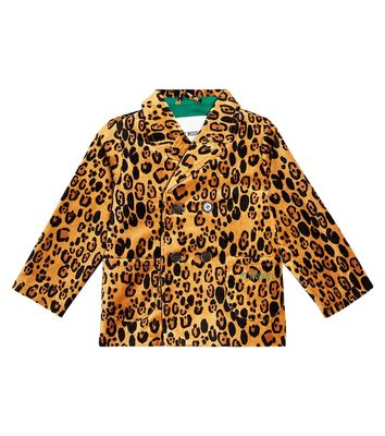 Mini Rodini Leopard cotton velvet blazer