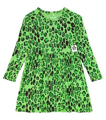 Mini Rodini Leopard-print cotton jersey dress