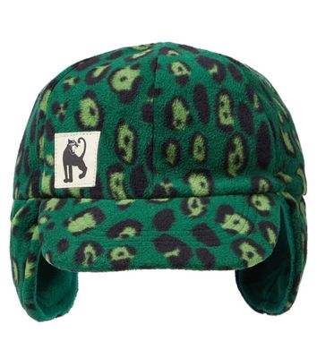 Mini Rodini Leopard-print fleece hat
