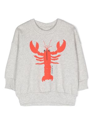 Mini Rodini lobster-print cotton sweatshirt - Grey
