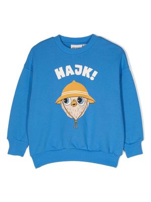 Mini Rodini logo-print sweatshirt - Blue