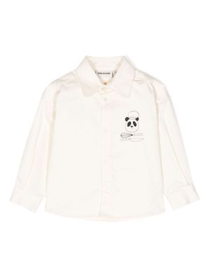 Mini Rodini long-sleeve cotton shirt - Neutrals