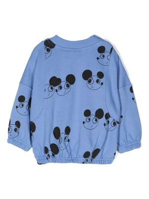 Mini Rodini mouse-print sweatshirt - Blue