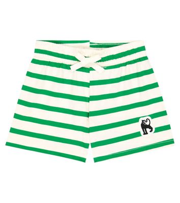 Mini Rodini Panther striped cotton jersey shorts