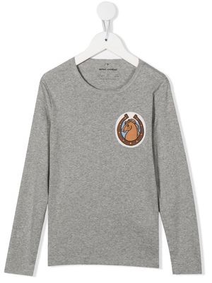Mini Rodini patch-detail long-sleeve T-shirt - Grey