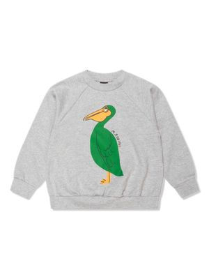 Mini Rodini Pelican organic-cotton sweatshirt - Grey
