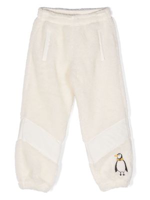 Mini Rodini Penguin Pile striped track pants - White