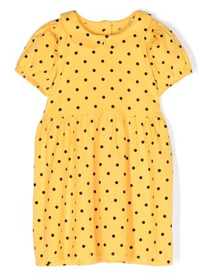 Mini Rodini polka-dot cotton-blend dress - Yellow