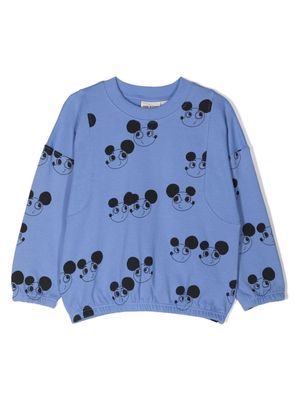 Mini Rodini Ritzratz cotton sweatshirt - Blue