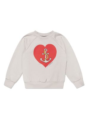 Mini Rodini Sailors Heart organic-cotton sweatshirt - Grey