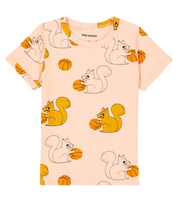 Mini Rodini Squirrels cotton-blend jersey T-shirt