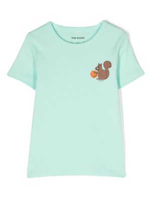 Mini Rodini Squirrels organic-cotton T-shirt - Green