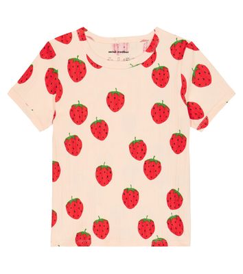 Mini Rodini Strawberries cotton-blend T-shirt