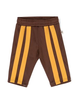 Mini Rodini stripe-detail track pants - Brown