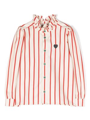 Mini Rodini stripe-print organic-cotton shirt - Neutrals